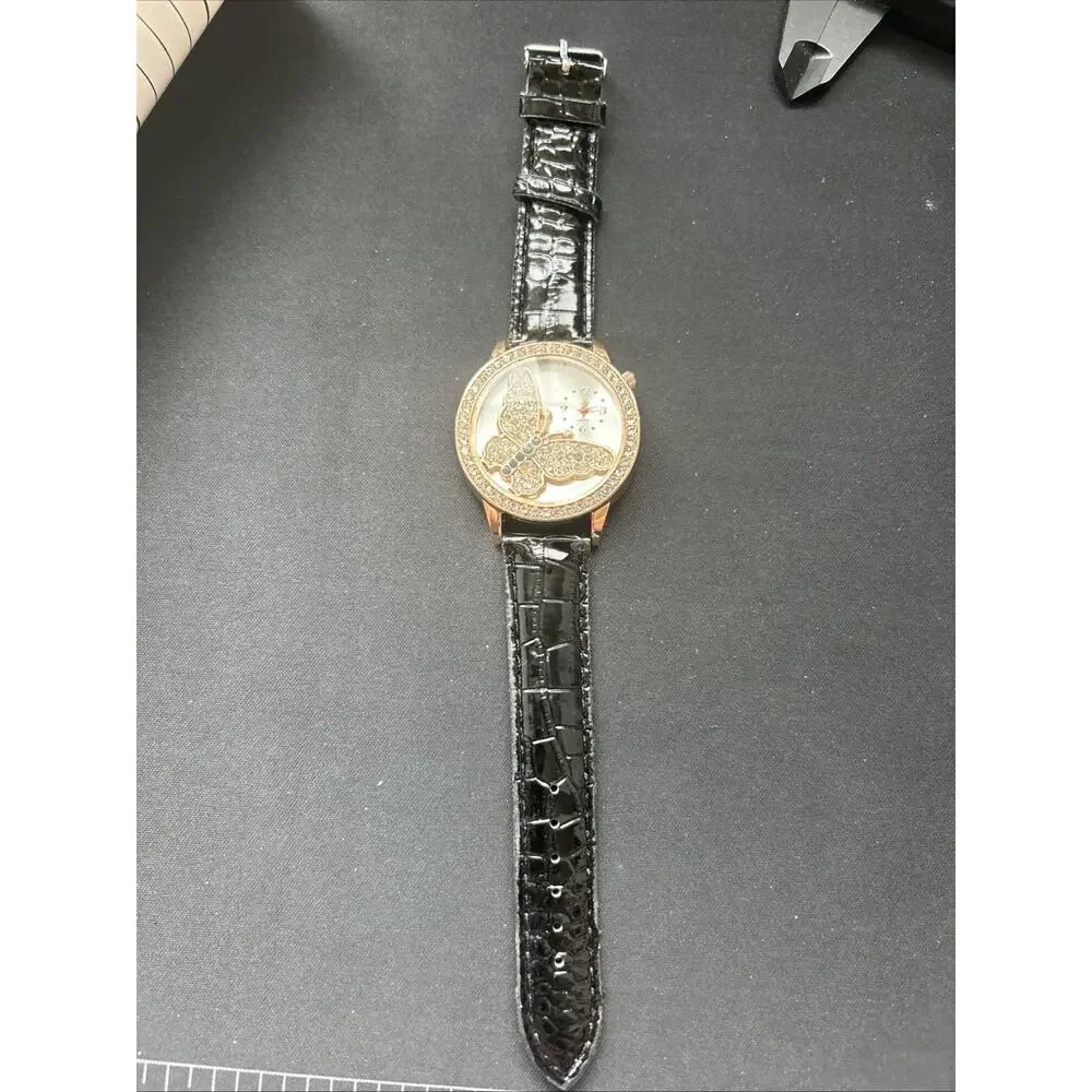 Rose Gold Tone Butterfly Dial Women’s Quartz Watch